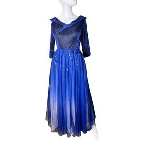 LT Lanning Ballgown 2 Blue Ombre Celestial Fairy Tale Evening Gown Pageant Dress